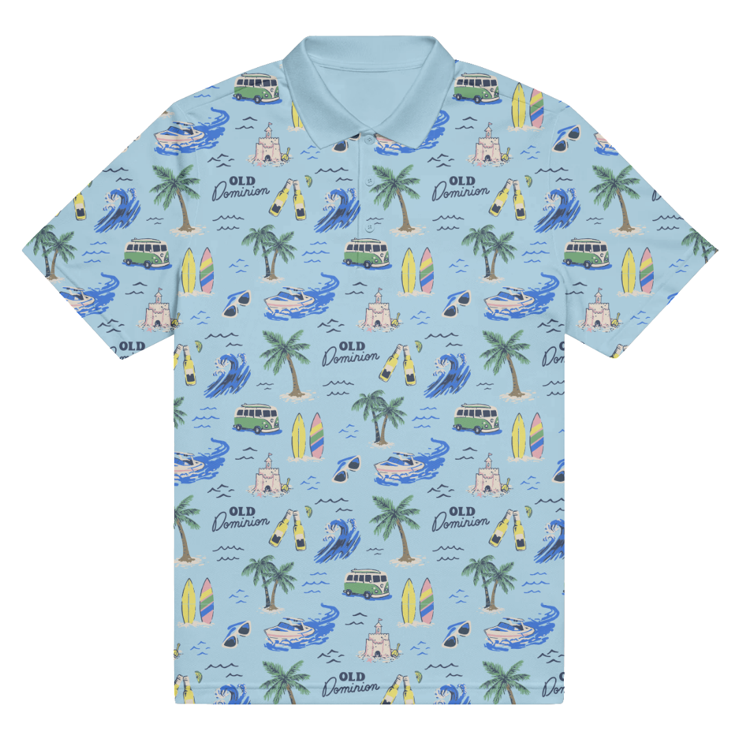 Beach Vibes Golf Polo - Apparel