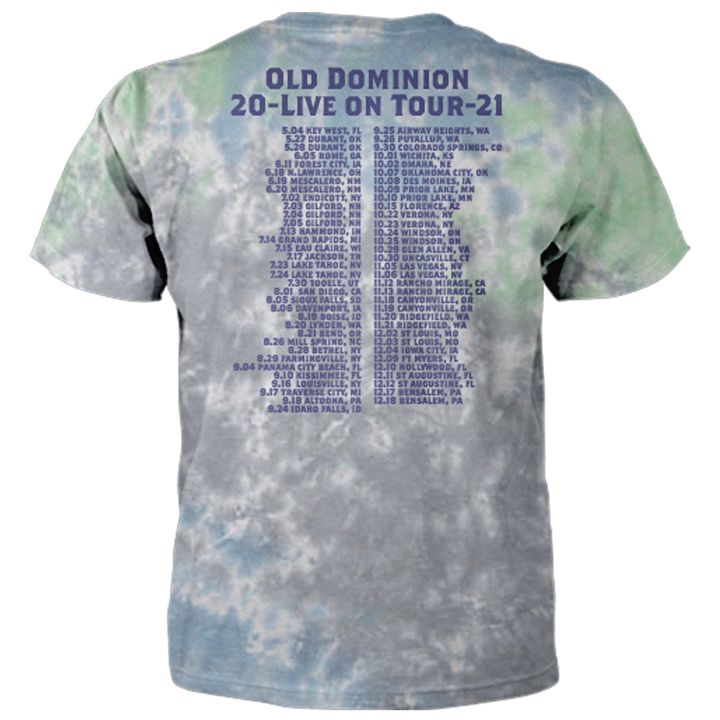 2021 Tie Dye Tour Tee - Old Dominion Shop - T-Shirts